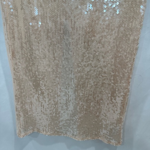 Edikted Riki light pink sheer sequin maxi Skirt - Picture 15 of 15